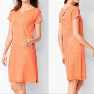 T by Talbots Criss-Cross Casual Knit UPF 50+ Shirt Dress size Small
